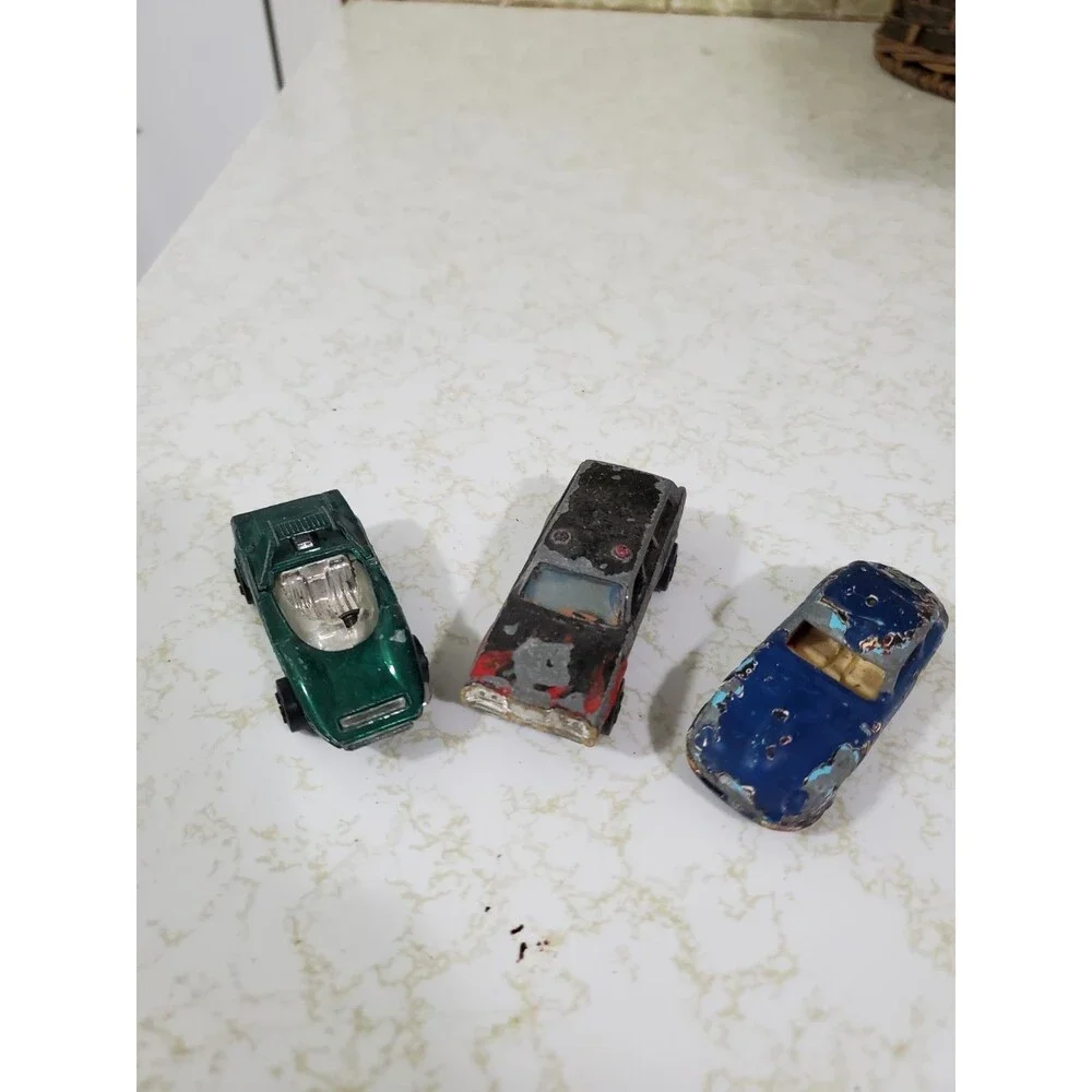 Vintage Playart Diecast Toy Cars Lot of 3 Jaguar Alfa Romeo